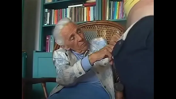92-years old granny sucking grandson