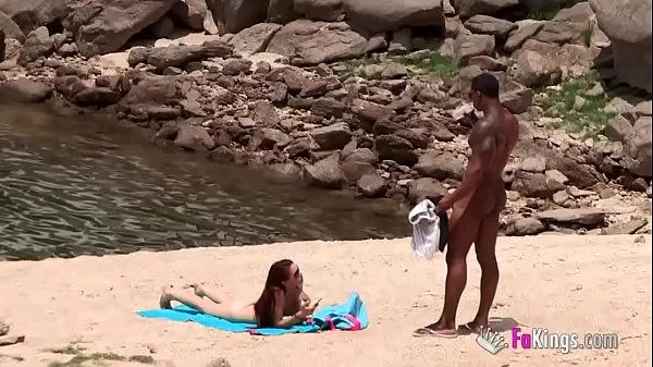 Hot The massive cocked black dude picking up on the nudist beach. So easy, when you're armed with such a blunderbuss best Videos