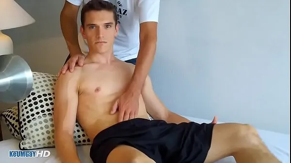 Hot Christophe French sea guard gets wanked his huge cock by 2 guys in spite of him best Videos