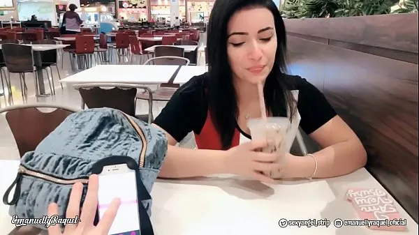 Hot Emanuelly Cumming in Public with interactive toy at Shopping Public female orgasm interactive toy girl with remote vibe outside best Videos