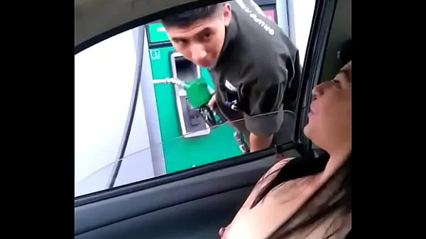 Hot Loading gasoline Alexxxa Milf whore with her tits from outside best Videos