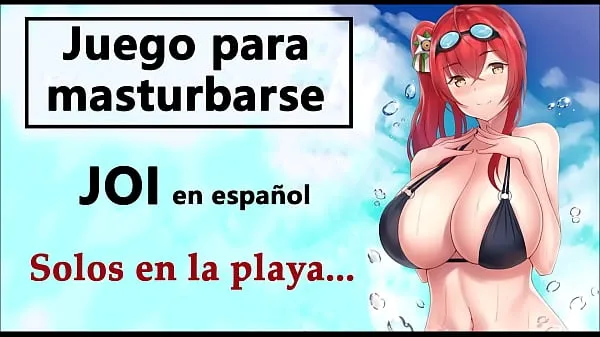 Hot JOI audio in Spanish, alone with your busty friend on the beach best Videos