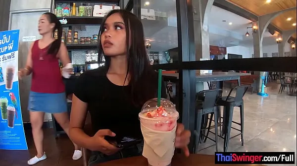 Hot Starbucks coffee date with gorgeous big ass Asian teen girlfriend best Videos