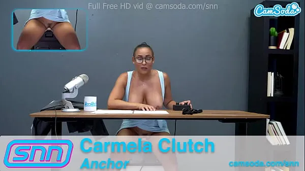 Hot SNN Anchor Carmela Clutch Masturbates while giving the news best Videos