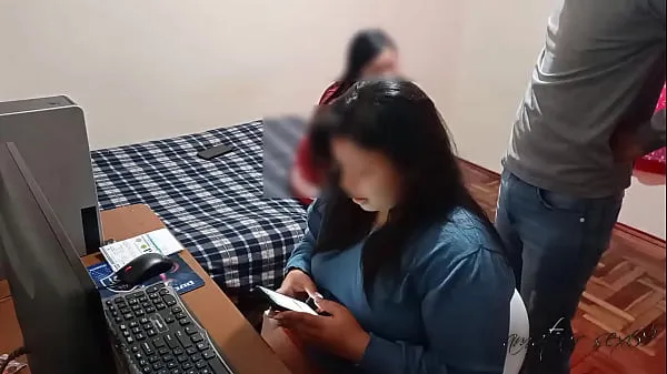 Hot Cuckold wife pays my debts while I fuck her friend: I arrive at my house and my wife is with her rich friend and while she pays my debts I destroy her friend's rich ass with my big cock, she almost catches us best Videos