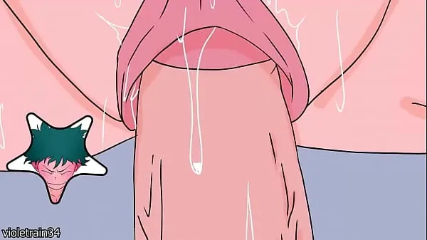 Hot Midoriya massages Uraraka's tits and fucks her - My Hero Academia hentai best Videos