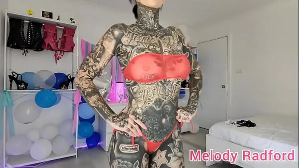 인기 Sheer Black and Red Skimpy Micro Bikini try on Melody Radford 최고의 동영상