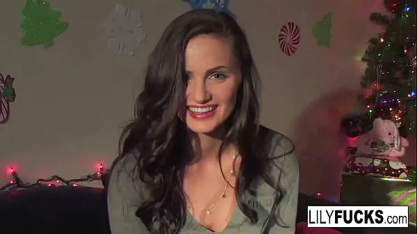 Hot Lily tells us her horny Christmas wishes before satisfying herself in both holes best Videos